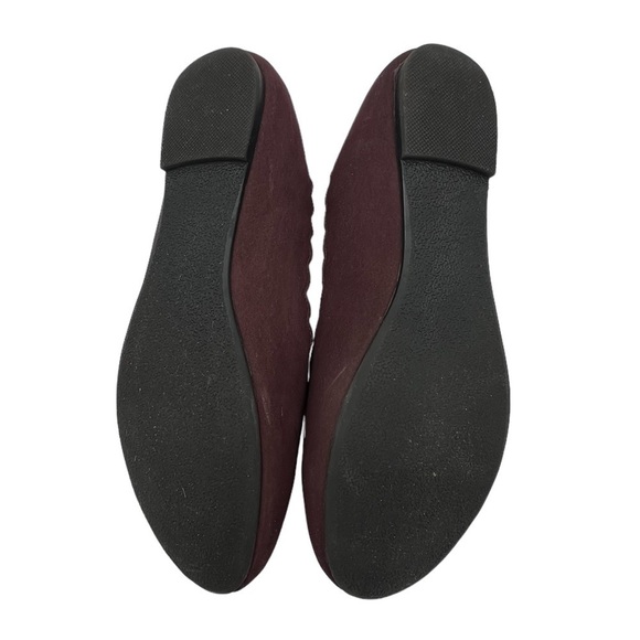 LC Lauren Conrad Wine Scalloped Edge Ballet Flats Size 7 1/2 Woman's - Picture 9 of 9